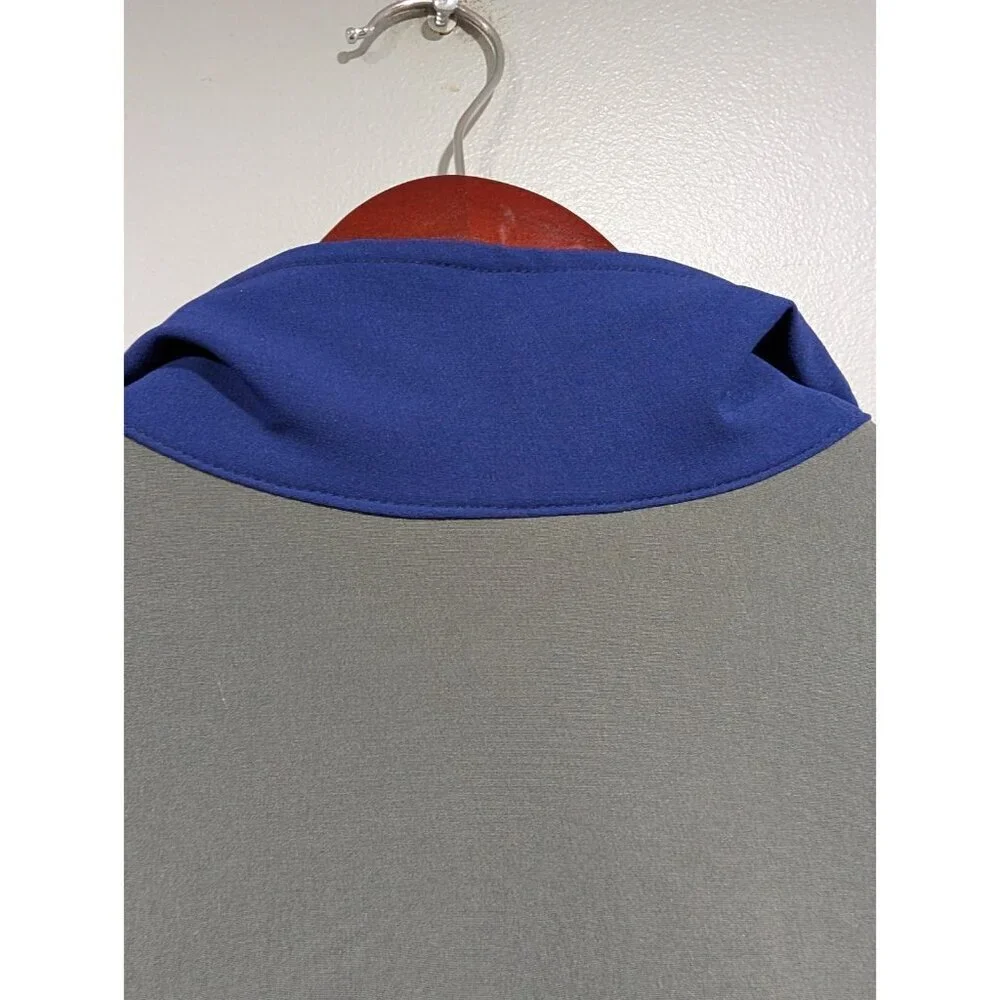 Columbia Mens Jacket Softshell Omni Shield Full Zip Gray Blue Red Outdoor Sz L